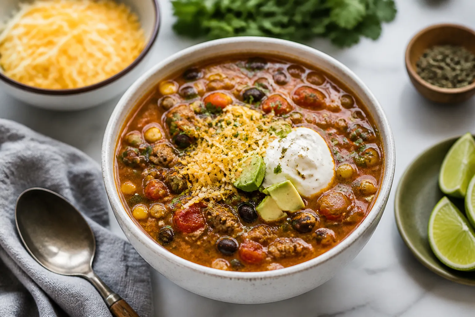 High Protein Taco Soup – Hearty, Easy, and Weeknight-Ready